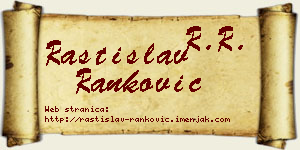 Rastislav Ranković vizit kartica